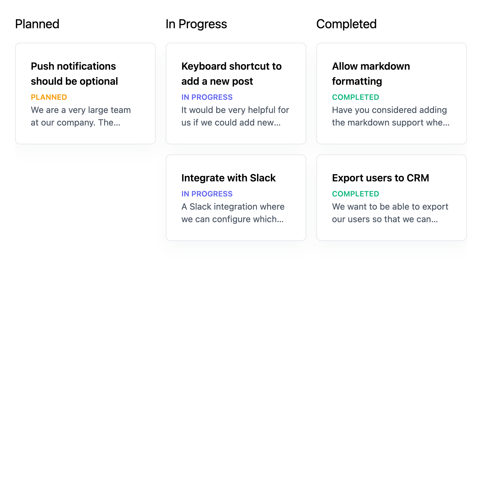 Product Roadmap